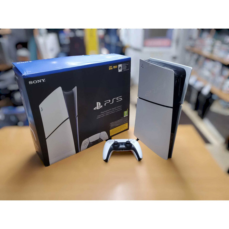 کنسول بازی سونی مدل PlayStation 5 Slim Digital Edition ریجن اروپا سری 2016B نسخه دیجیتال ظرفیت یک ترابایت به همراه دسته اضافه و بازی EA SPORTS FC 26